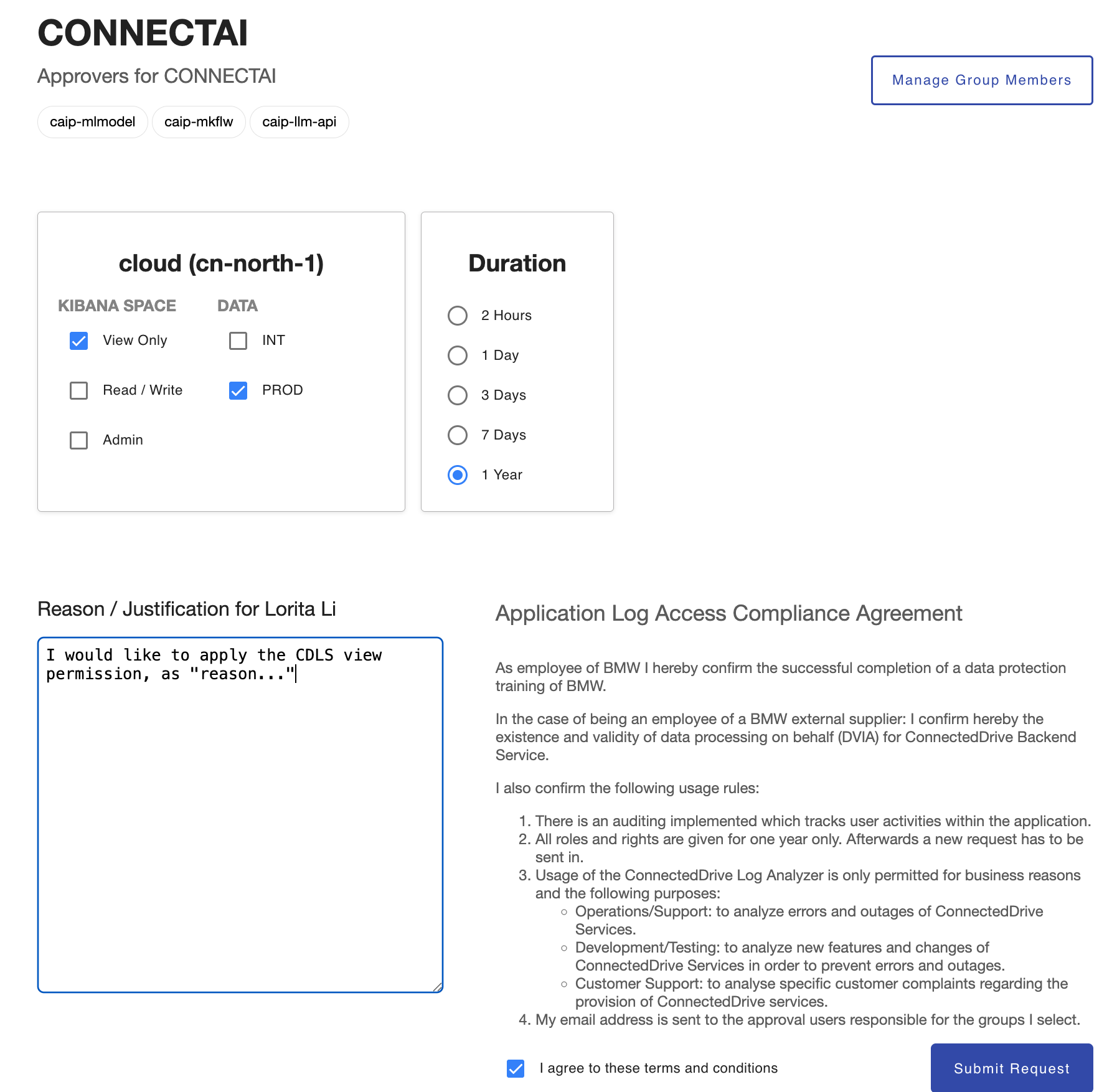 APPLY REQUEST
