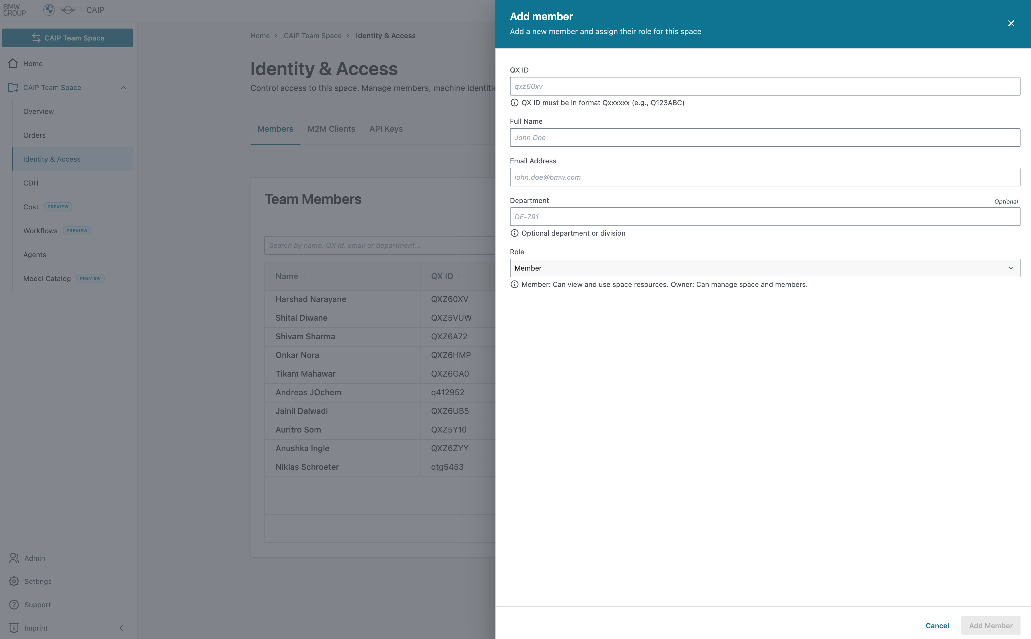 Add Members Form