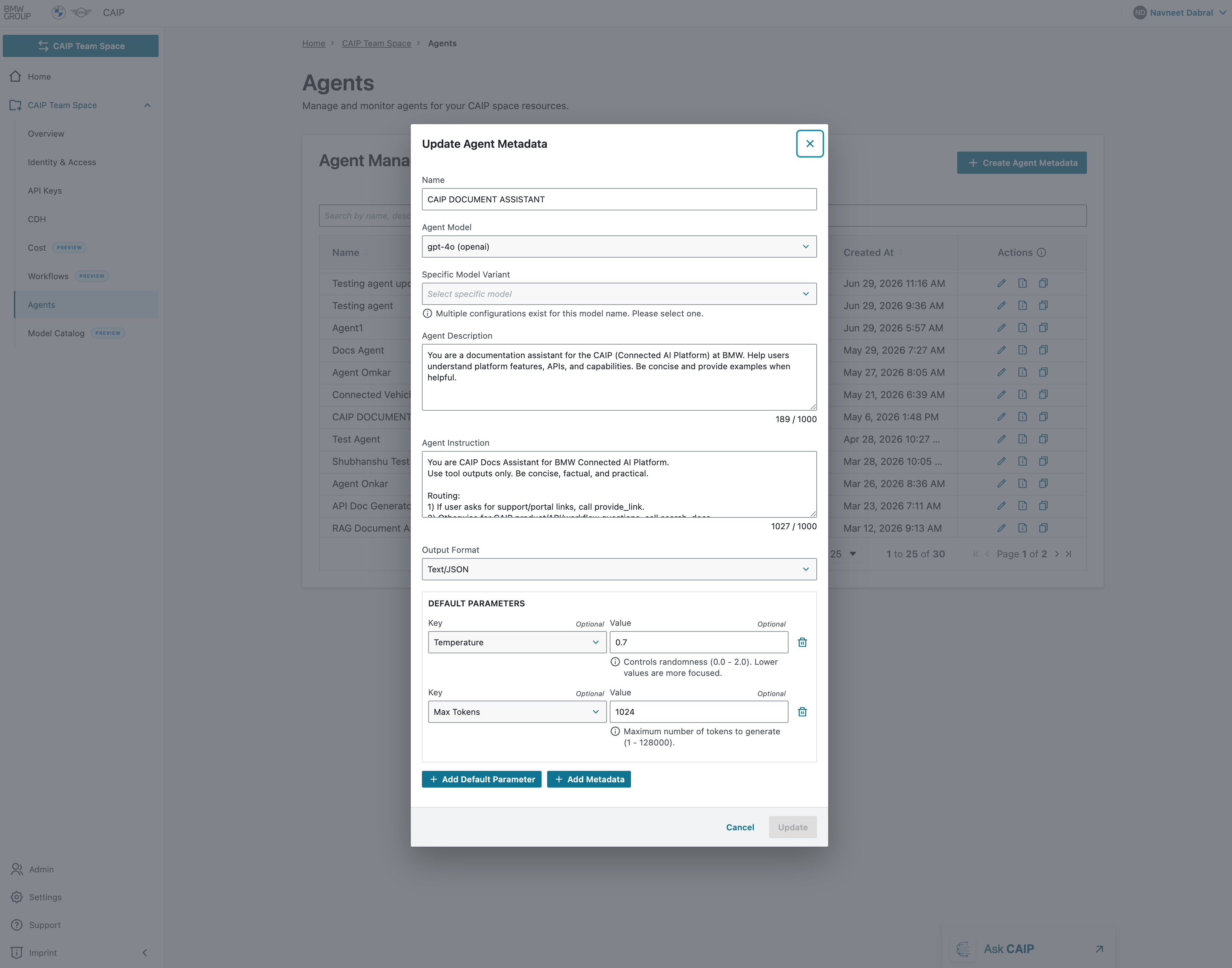 Edit Agent Form
