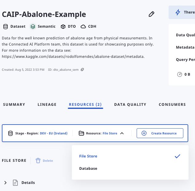 CDH Data Catalog — Bucket ARN details