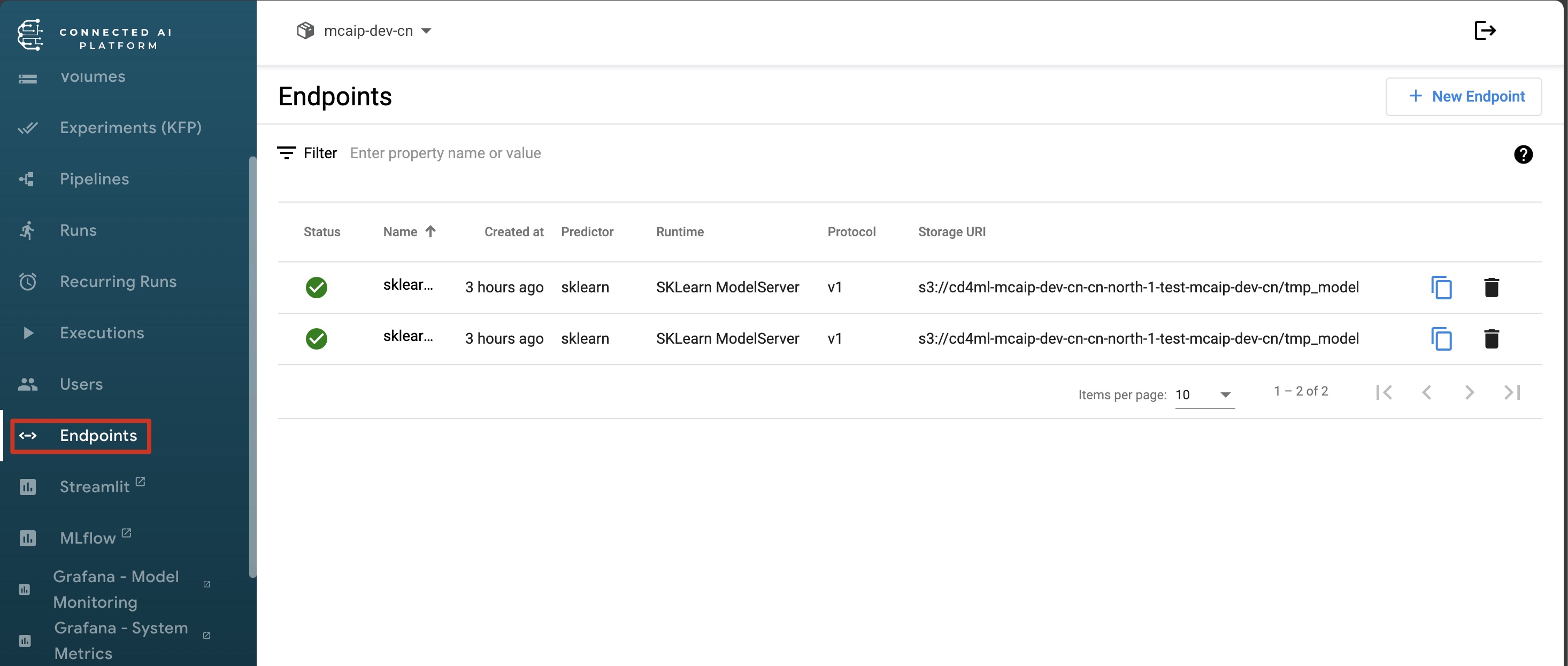 Endpoints List