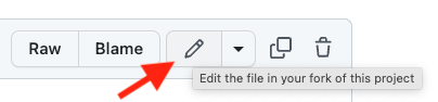Edit file via GitHub UI