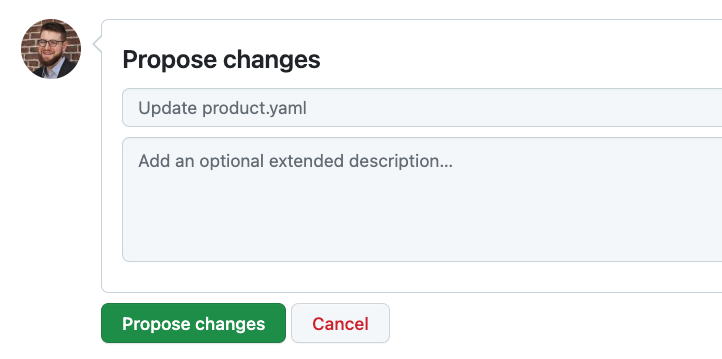 Propose changes via GitHub UI