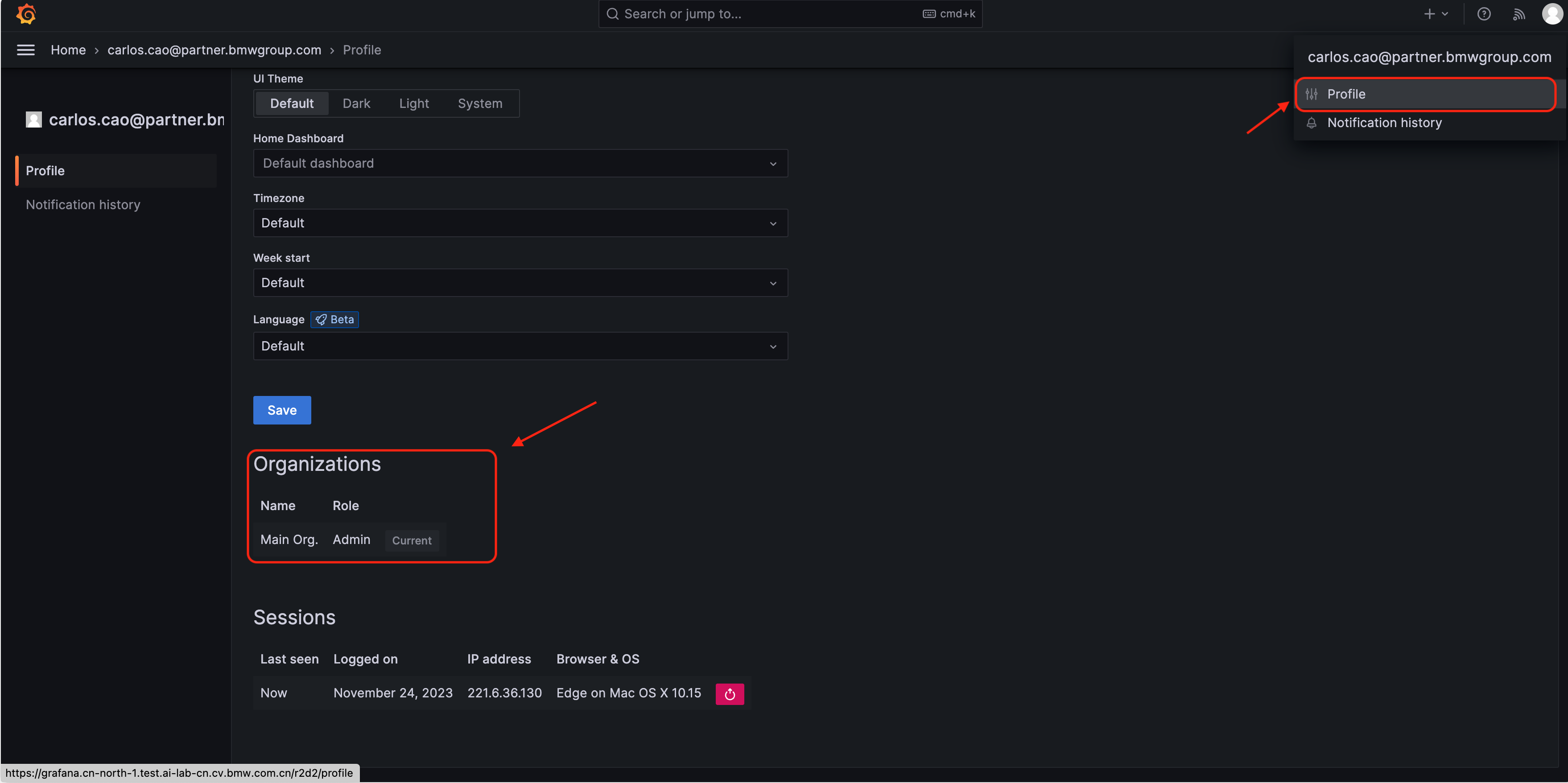 Grafana User Roles