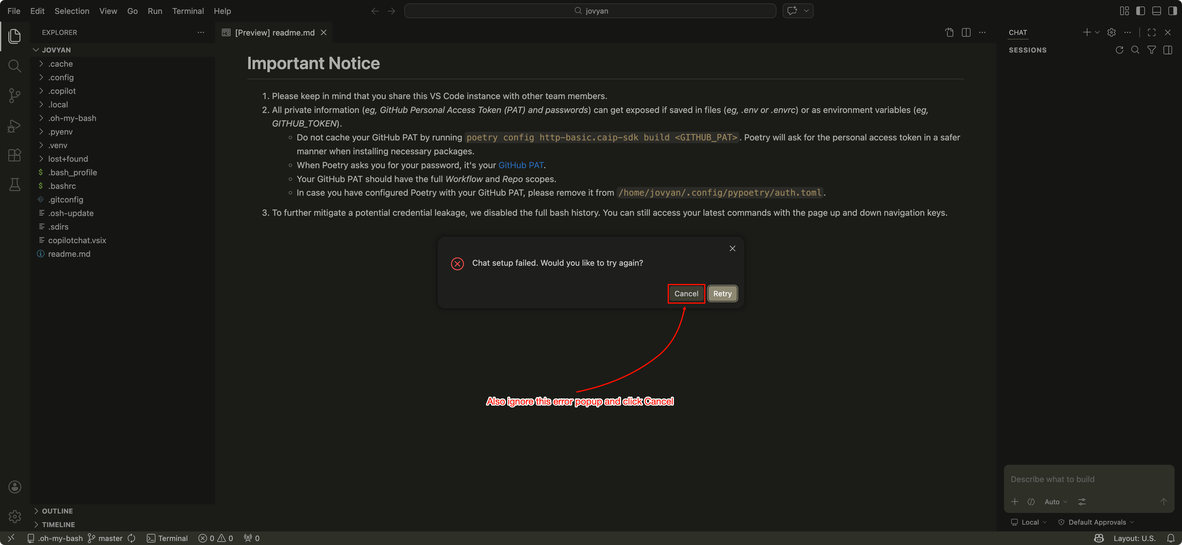 Ignore the Error Popup 2