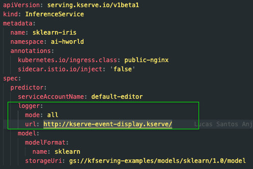 InferenceService Logging Configuration