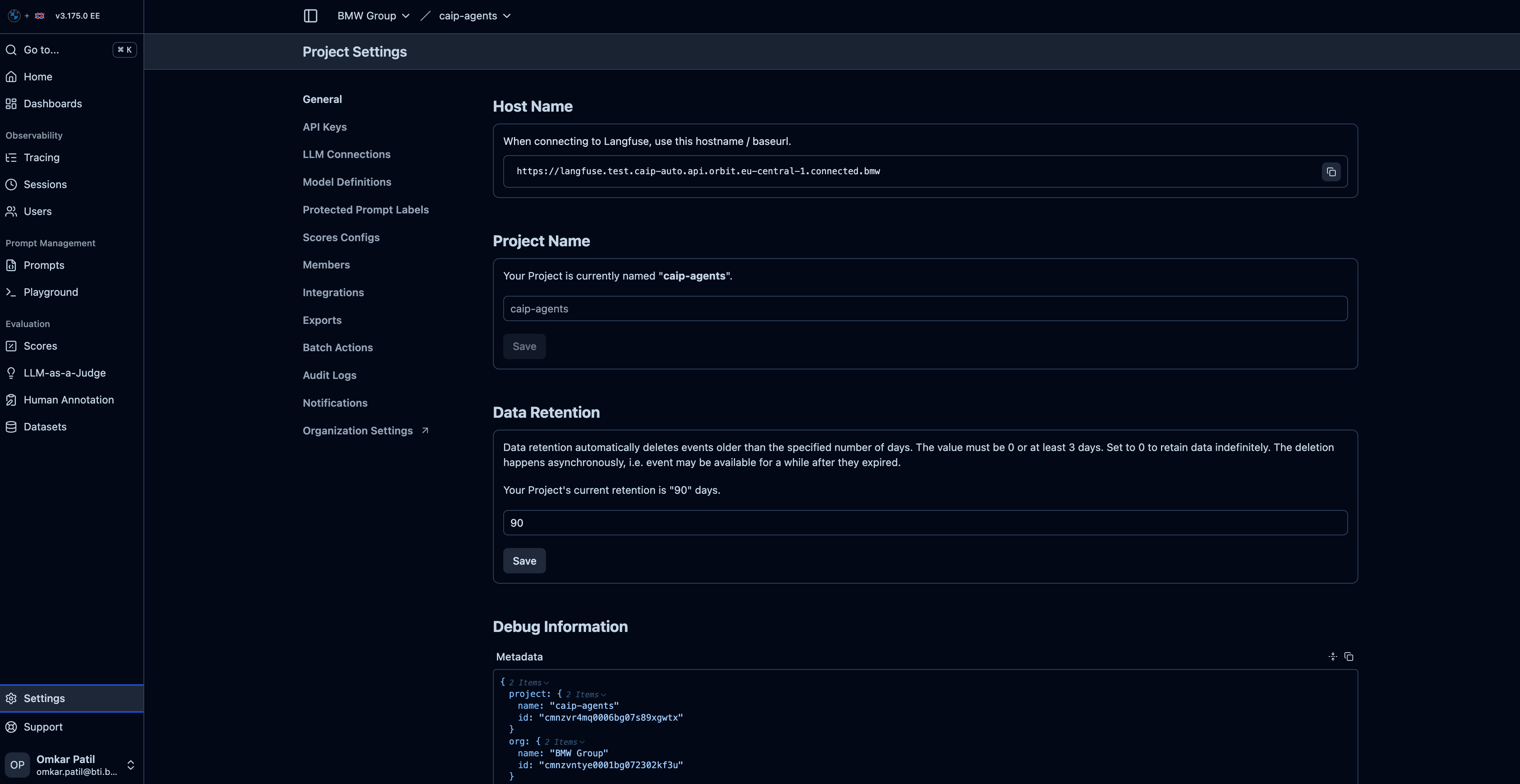 Project Settings
