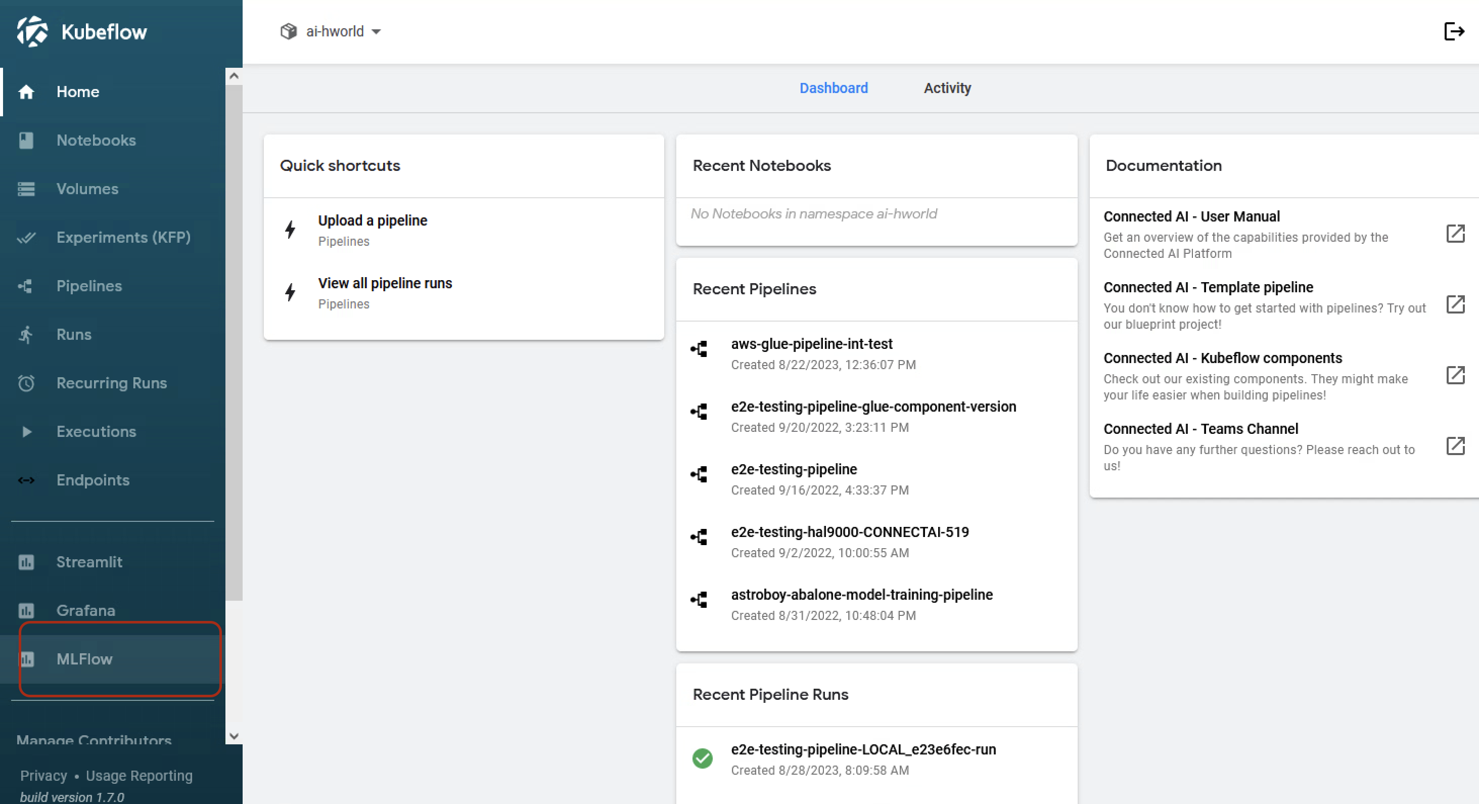 MLflow UI Access