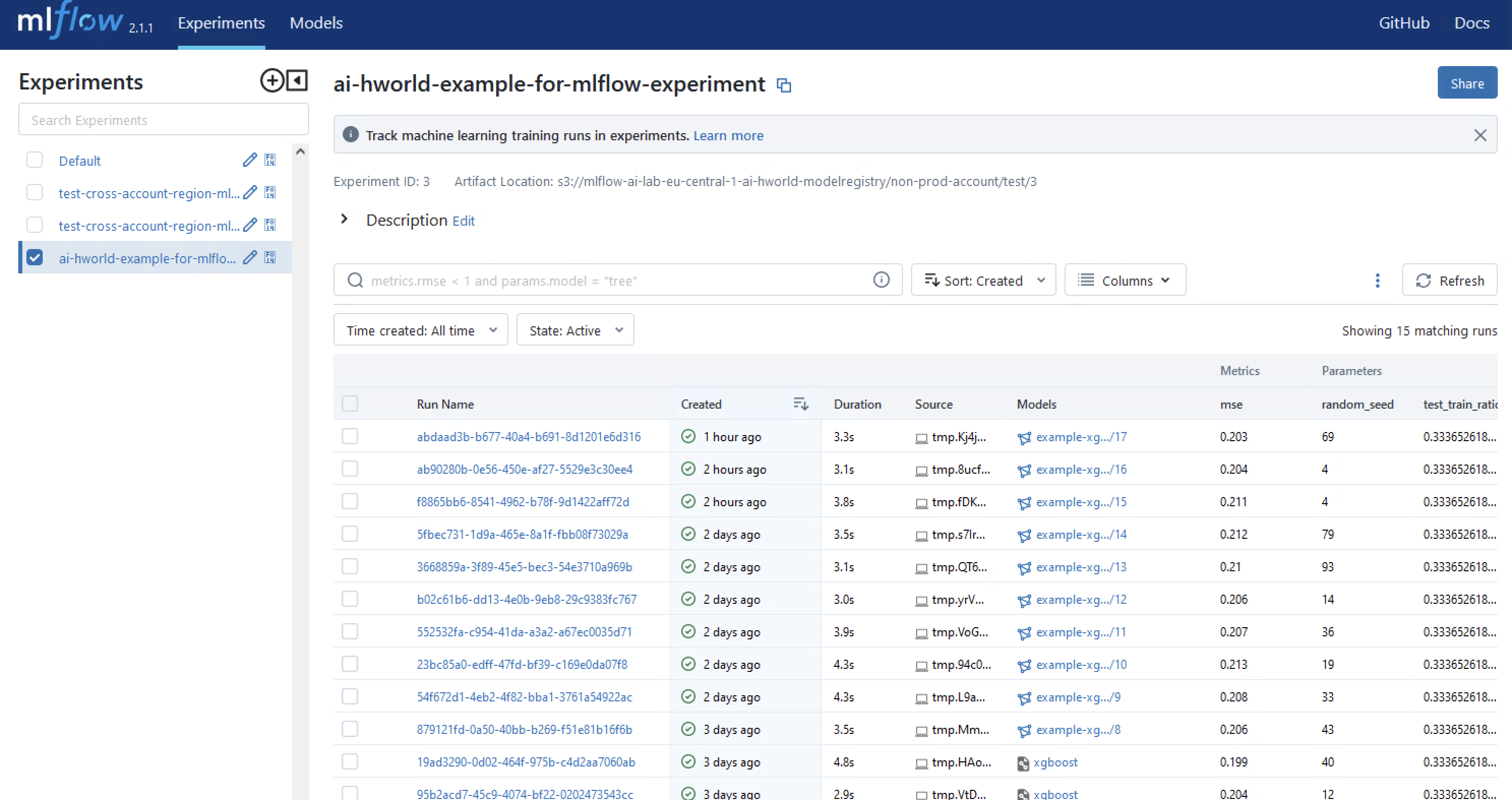 MLflow UI Access