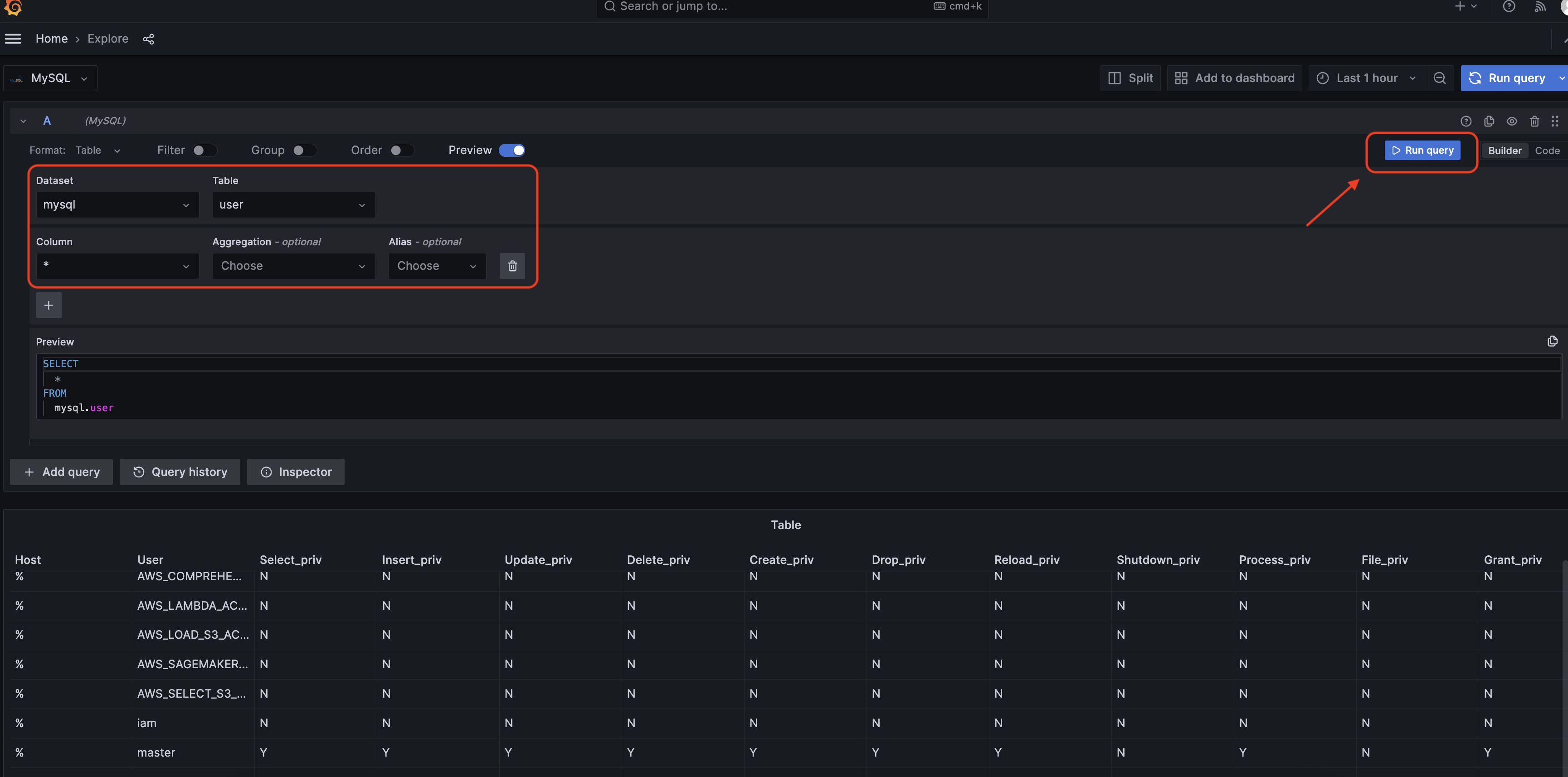 RDS Query Test