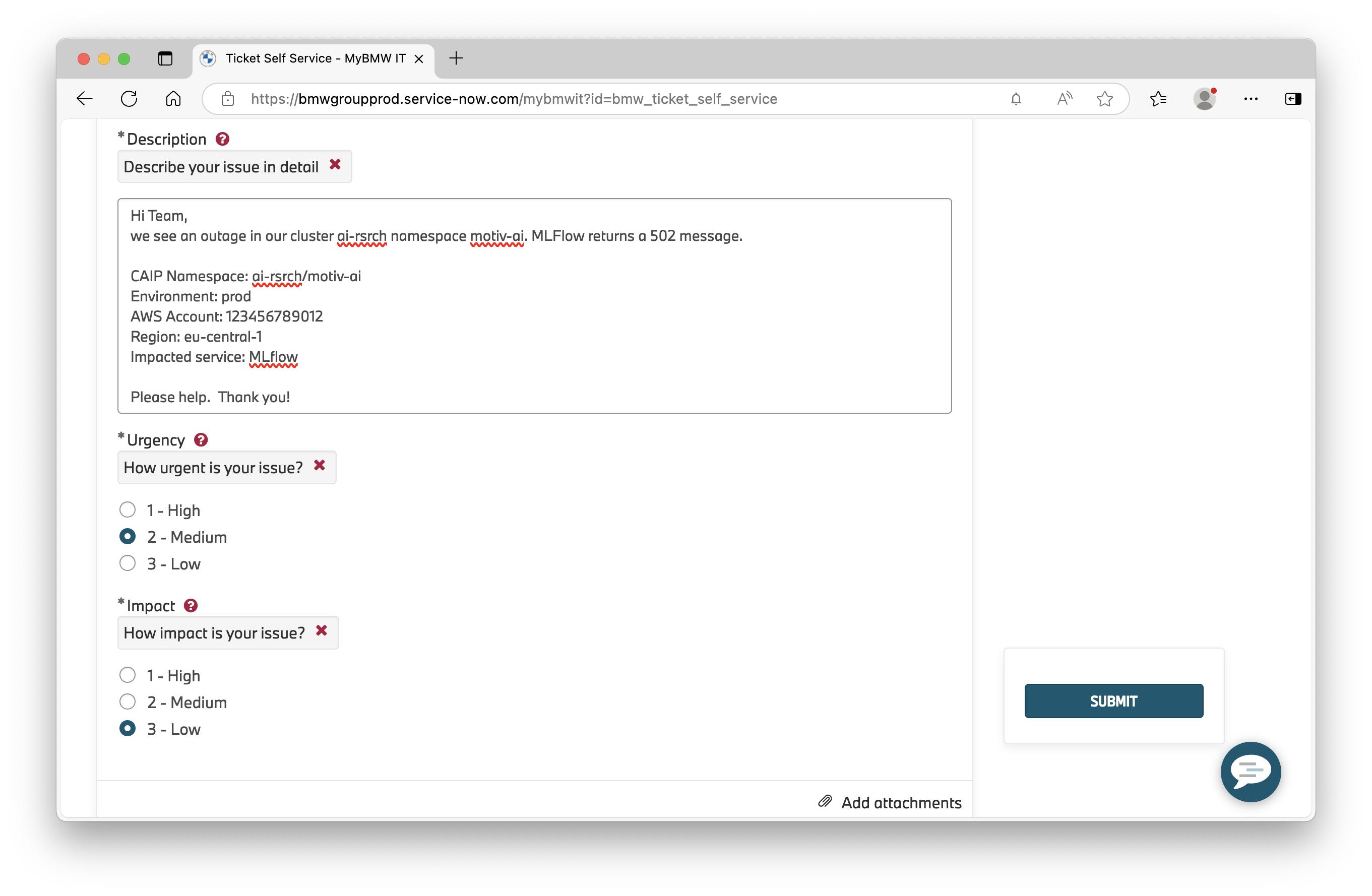 Priority Matrix Screenshot
